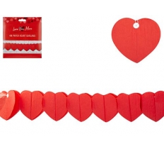 Paper Heart Garland 4m