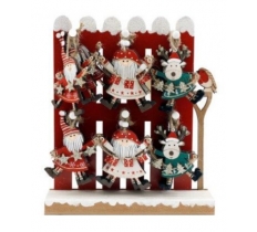 Christmas Santa/Deer Hang Deco 9CM