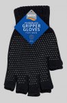 Mens Fingerless Gripper Gloves