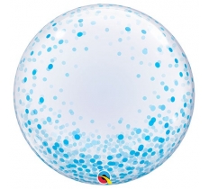 Qualatex Confetti Dots Blue 24 Inch Deco Bubble