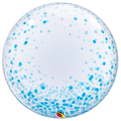Qualatex Confetti Dots Blue 24 Inch Deco Bubble