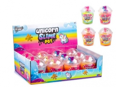 Unicorn Slime In Pot With Figure