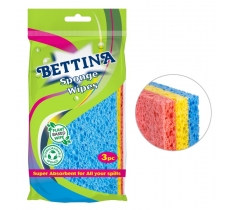 Bettina 3pc Cellulose Sponge Wipes