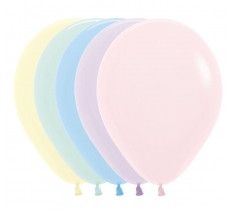 Sempertex 12" Pastel Matt Balloons 50 Pack ( Assorted )