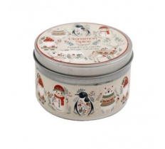 Christmas Folk Xmas Tin Candle 8x5cm