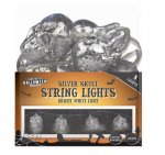 Silver Skull String Lights 1.5m - Bright White