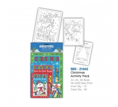 Christmas Santa Activity Pack (A4,A5,A6 Books With Crayons)