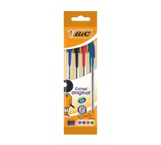 BIC Cristal Assorted Original Ballpoint Pen Medium 4 Pack