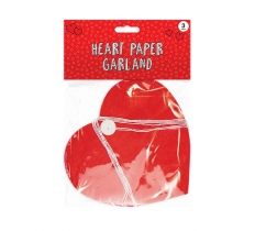 Valentines Day Paper Heart Garland 3M
