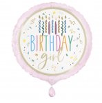 Birthday Girl 18" Round Foil Balloon