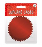 Red Metallic Cupcake Cases 60 Pack