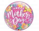 Qualatex 22" Single Bubble Mothers Day Floral Balloon