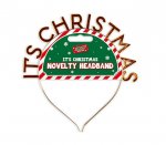 Novelty It's Christmas Metal Headband