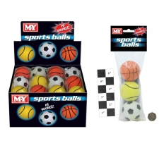 3 Pack Rubber Sponge Balls