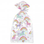 Rainbow & Unicorn Cellophane Bags 20 Pack