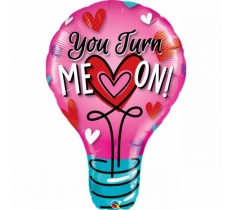 Qualatex 22" Single Bubble I Love U Banner Hearts