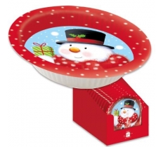 XMAS PAPER BOWL PACK OF 6