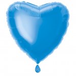 Solid Heart Foil Balloon 18" Royal Blue