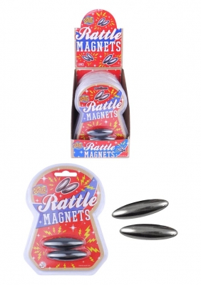 Retro 6cm X 2cm Rattle Magnets Set Of 2