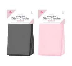 Microfibre Coloured Dish Cloths 4 Pack - Trend