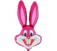 37" Pink Bunny Rabbit Head Foil Balloon ( Unpackaged )