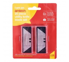 Amtech 20 Piece Utility Knife Blades