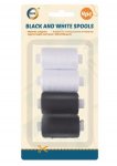 Black and White Spools 4PC