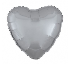 Amscan Metallic Silver Heart Standard Foil Balloons