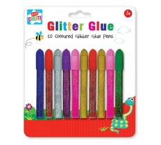 Kids Create Activity Play 10 Coloured Glitter Glue Pens