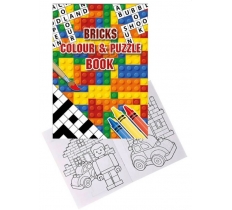 Bricks A6 Colour & Puzzle Book X 24