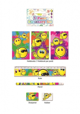 Smiley Face Stationery Set Of 5