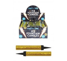 Gold Ice Fountain Candle 2 Pack (15cm)