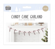 Foiled Candy Cane Garland 2M