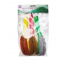 Wire Scouring Brush 24cm 3pk