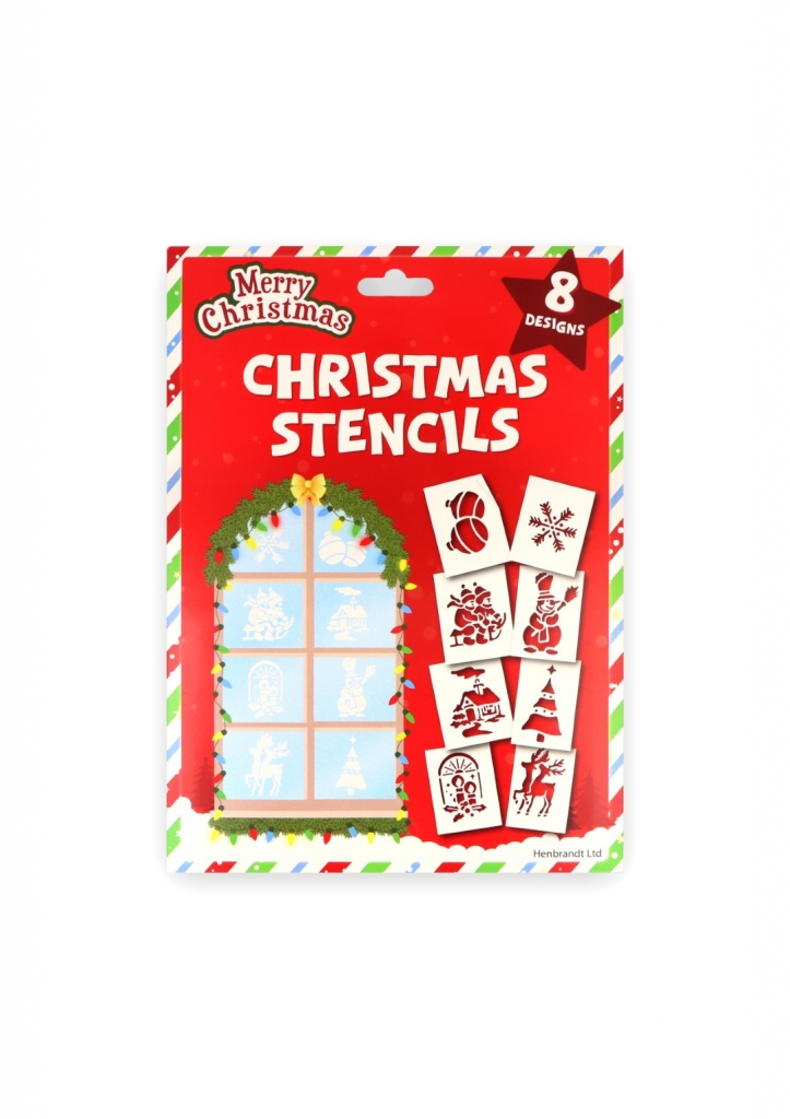Stencil Christmas 8 Designs 23.5cm X 17.5cm - Click Image to Close