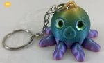 3D Printed Octopus Keyring Multicolour Toy