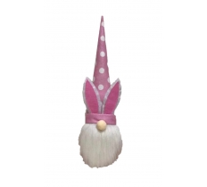 15" Easter Gonk Pink Polka Dot Hat & Pink Ears