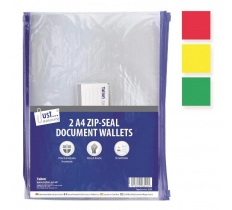 Tallon 2 X A4 Zip Top Document Wallet
