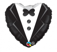 Qualatex 18" Heart Wedding Tuxedo Balloon