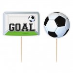 3D Soccer Cake Toppers 6Ct