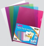 Tiger A4 Open Top & Side Files 5 Pack ( Assorted Colours ) )