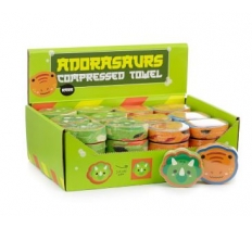 Adoramals Cutiesaurs Dinosaur Compressed Travel Towel