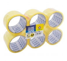 6 Roll Stationary Tape Clear Flat 48mm X 40M