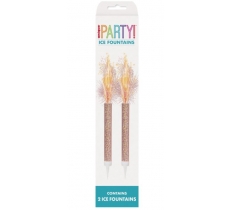 Rose Gold 15cm Ice Fountain Firework Candle 2 Pack