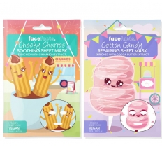 Face Facts Printed Masks Cheeky Churros / Cotton Candy