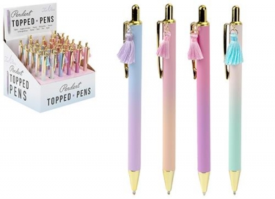 Ombre Barrel With Fabric Pendent Pen