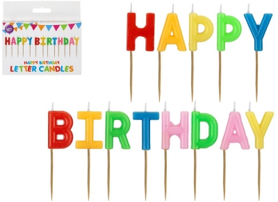 Party Party Happy Birthday Letter Candles