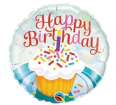 Qualatex 18" Birthday Cupcake & Sprinkles Round