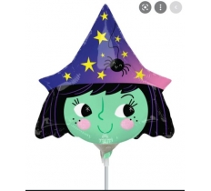 14" Halloween Witch Balloon ( No Stick Included )