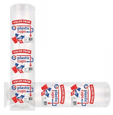 100Pc 180Cc Clear Plastic Cups